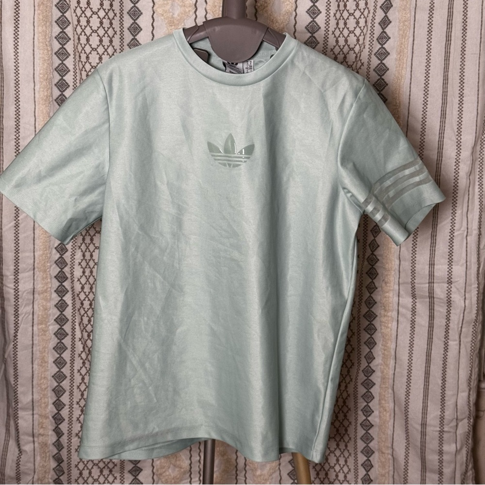 Adidas Light Green Crewneck Tee